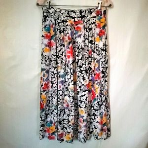 M Vintage 80's 90's Floral Midi Skirt